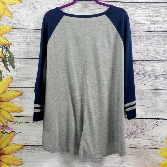 Time and Tru Long Sleeve Baseball Tee Women's Size 2XL - Picture 4 of 4